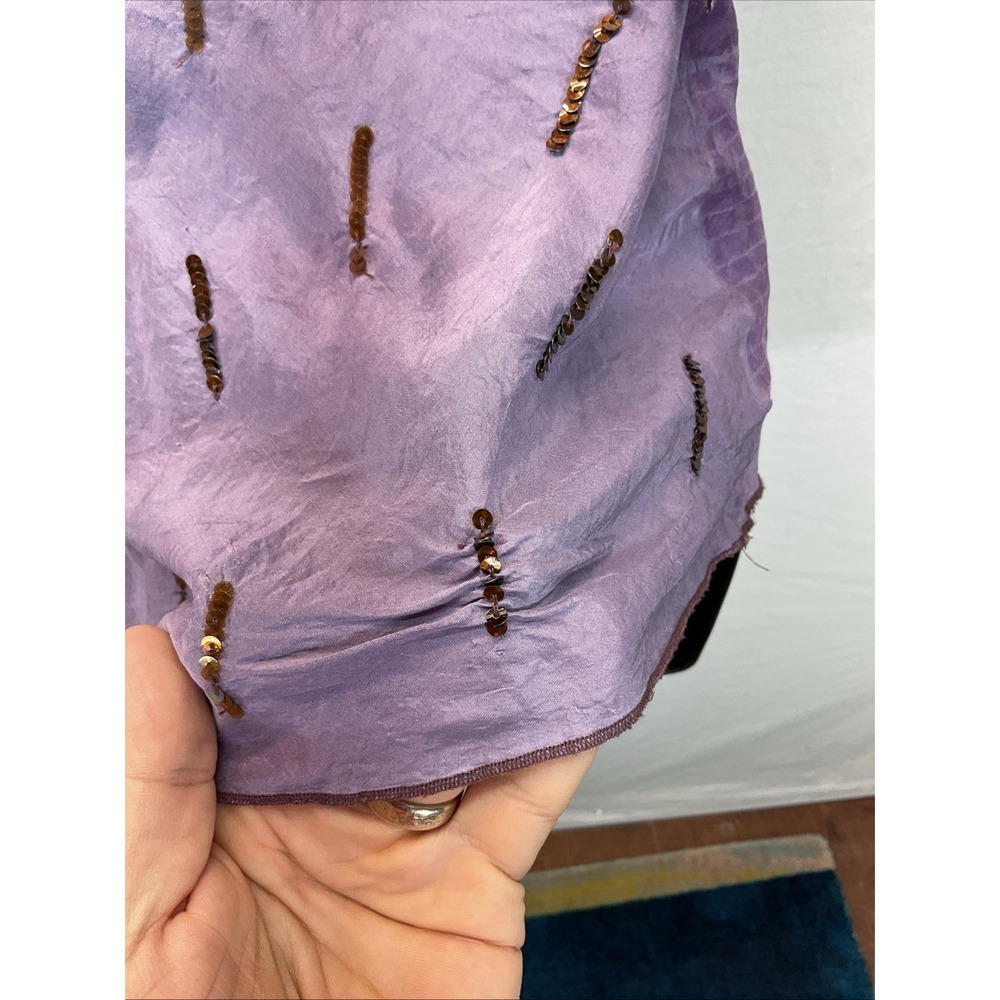 Vtg Y2K Guess Jeans Sequin Cami Silk Fairy Tank Top XS Spaghetti Babydoll Party - Picture 3 of 13